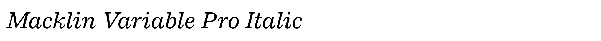 Macklin Variable Pro Italic image